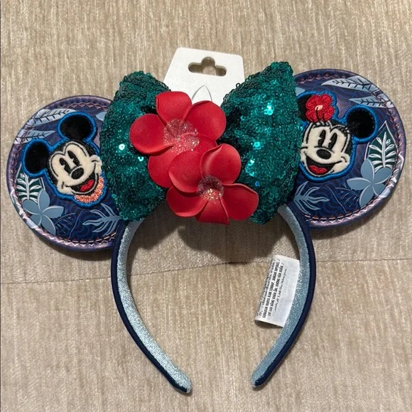 Aulani Mickey / Minnie Mouse Sequin Ears Headband - Picture 6 of 10